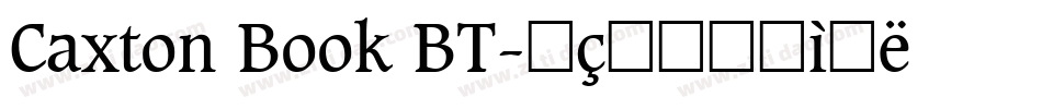 Caxton Book BT字体转换